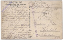 Flammenwerfer auf dem russischen Kriegsschauplatz