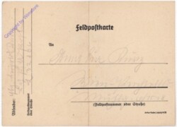 Feldpostkarte aus 1942