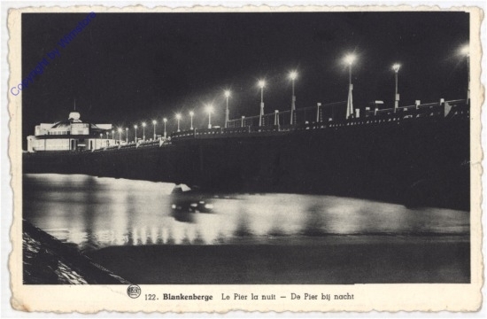 ak199003 Blankenberge, Le Pier la nuit