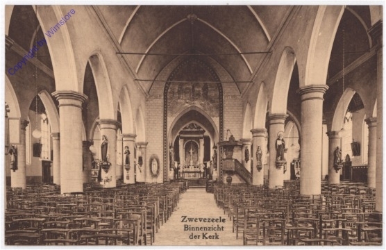 Zwevezeele, Binnenzicht der Kerk