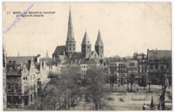 Gand, Le Marchhe au Vendredi at l'Eglise St. Jacques