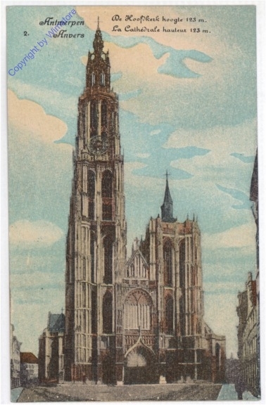 ak199083 Antwerpen, La Cathedrale houteur