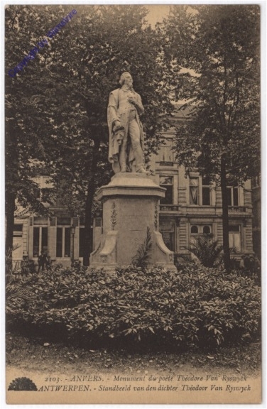 ak199148 Antwerpen, Monument du poete Theodore Van Ryswyck
