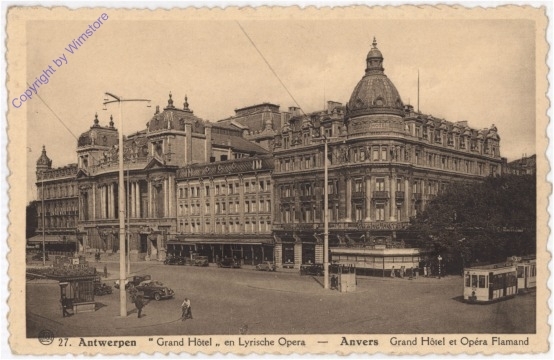 ak199162 Antwerpen, "Grand Hotel" en Lyrische Opera