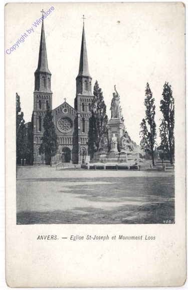 ak199167 Antwerpen, Eglise St-Joseph et Monument Loos