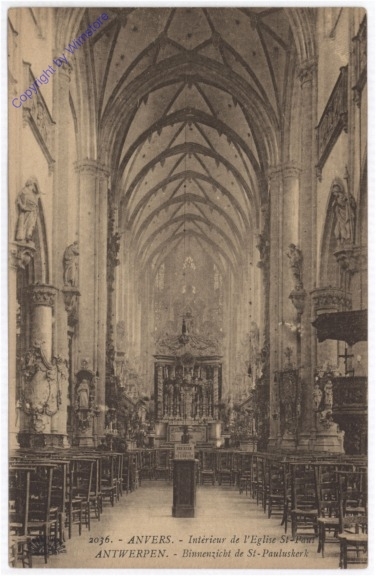 ak199255 Antwerpen, Interieur de l'Eglise St-Paul