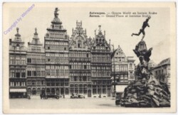 ak199260 Antwerpen, Groote Markt en fotein Barbo