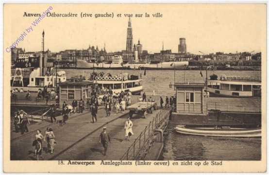 ak199273 Antwerpen, Debarcadere et vue sur la ville