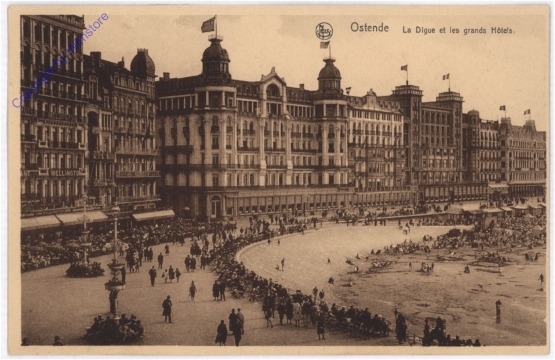 ak199413 Ostende, La Digue et les grands Hotels