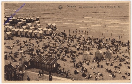 ak199415 Ostende, Vue panoramique de la Plage