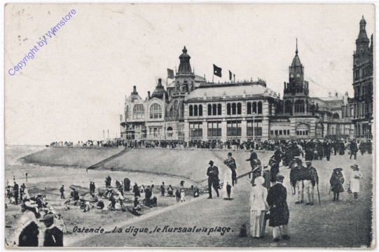 ak199420 Ostende, La digue le Kursaal et la plage