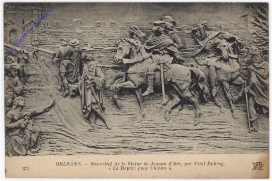 Orleans, Bas-relief de la Statue de Jeanne d'Arc