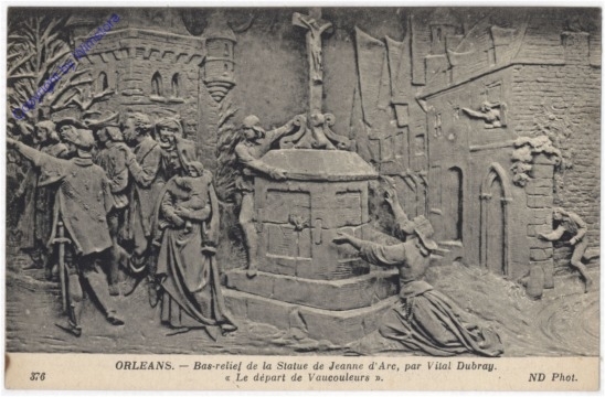 Orleans, Bas-relief de la Statue de Jeanne d'Arc