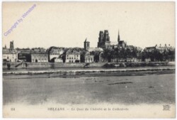 ak199530 Orleans, Le Quai du Chalelet et la Cathedrale