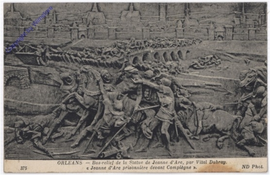 Orleans, Bas-relief de la Statue de Jeanne d'Arc