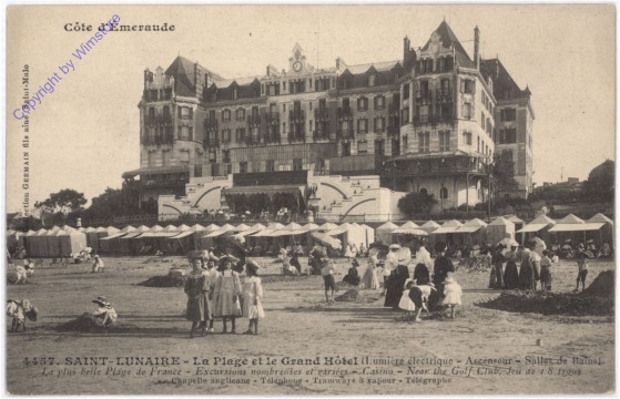 ak199625 Saint Lunaire, La Plage et le Grand Hotel