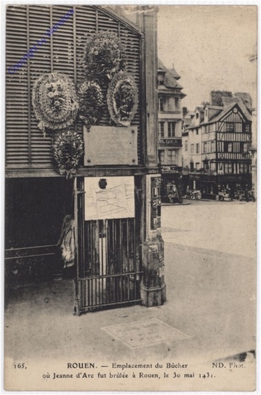 Rouen, Emplacement du Bucher