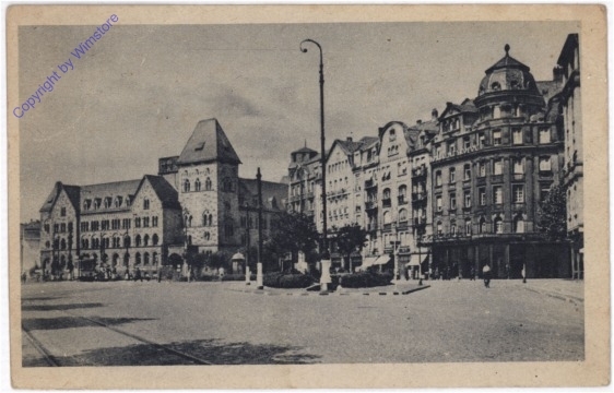 Metz, Bahnhofsplatz mit Hauptpostt