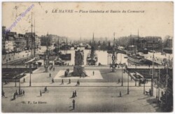 ak199676 Le Havre, Place Gambetta et Bassin du Commerce