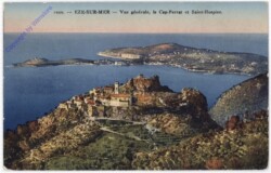 Eze-sur-Mer, Vue generale, le Cap-Ferrat et Saint-Hospice