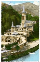 Lourdes, La Basilique et le Gave