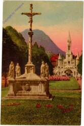 Lourdes, La Basilique et le Calvaire Breton