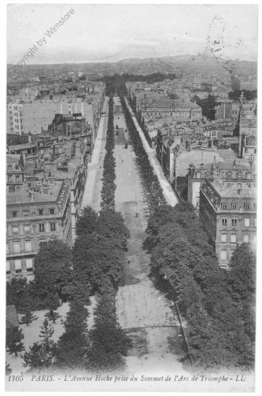 ak200143 Paris, L'Avenue Hoche prise du Sommet de l'Arc de Triomphe