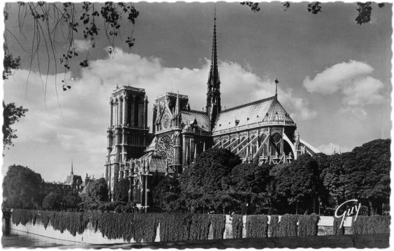 Paris, Abside de la cathedrale Notre-Dame