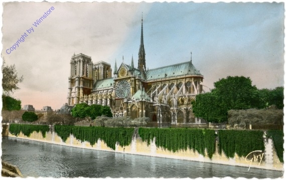 Paris, Abside de la cathedrale Notre-Dame