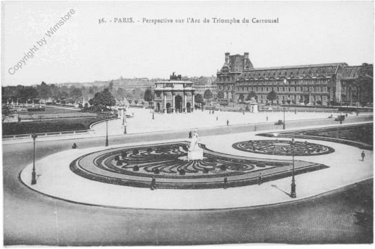 Paris, Perspectie sur l'Arc de Triomphe du Carrousel
