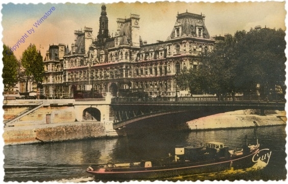 ak200235 Paris, L'Hotel de Ville et le Pont d'Arcole