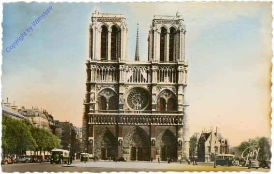 ak200236 Paris, Facade de la cathedrale Notre-Dame