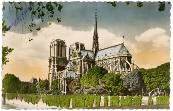 Paris, Abside de la cathedrale Notre-Dame