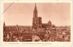Strassburg, Vue Panoramique prise de l'Hopital