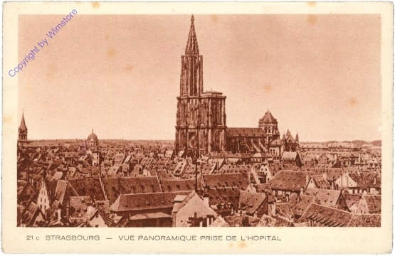 Strassburg, Vue Panoramique prise de l'Hopital