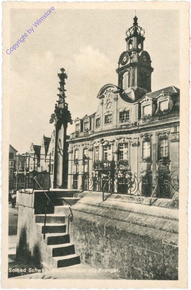 ak200345 Schwäbisch Hall, Solbad, Rathaus mit Pranger