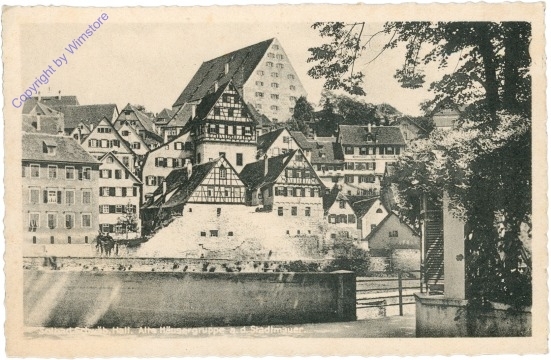 ak200346 Schwäbisch Hall, Solbad, Alte Häusergruppe a.d. Stadtmauer