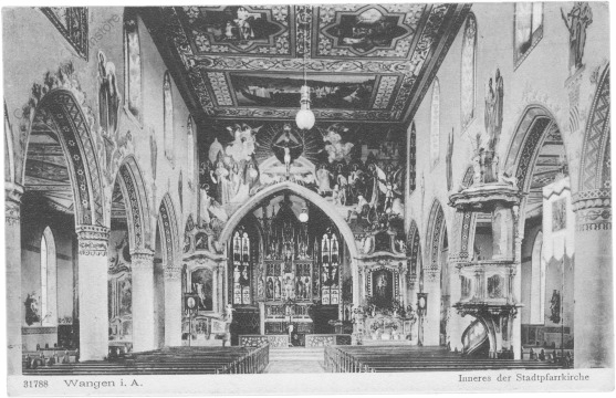 Wangen i. A., Inneres der Stadtpfarrkirche