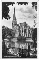 ak200383 Stuttgart, Johanneskirche mit Feuersee