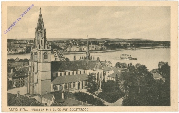 Konstanz, Münster mit Blick auf Seestrasse