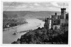 ak200406 Stolzenfels, Schloss, Blick auf die Markburg