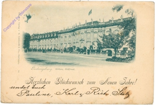 ak200426 Ludwigsburg, Schloss, Südfront