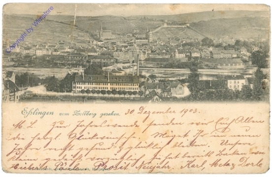 Esslingen, vom Zollberg gesehen