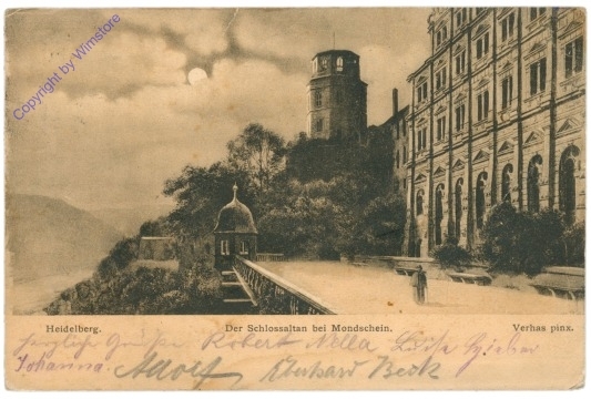 Heidelberg, Der Schlossaltan bei Mondschein