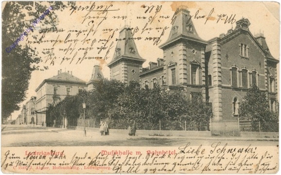 Ludwigsburg, Musikhalle m. Bahnhotel