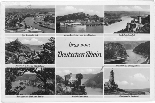 ak200464 Rhein, Gruss vom Deutschen Rhein - Multiansicht