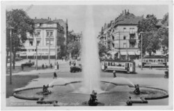 Mannheim, Blick vom Wasserturm in die Heidelberger Straße