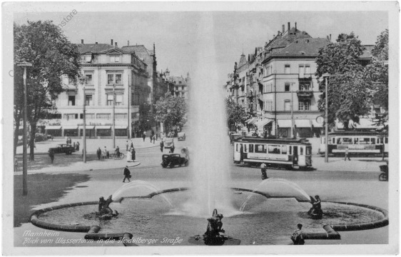 ak200470 Mannheim, Blick vom Wasserturm in die Heidelberger Straße