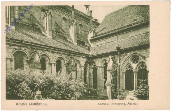 ak200524 Maulbronn, Kloster, Südwestl. Kreuzgang, Äußeres