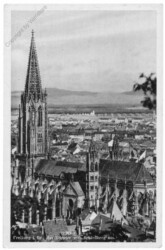 Freiburg i. Br., das Münster vom Schloßberg aus